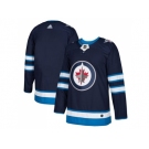 Men Adidas Winnipeg Jets Blank Navy Blue Home Authentic Stitched NHL Jersey