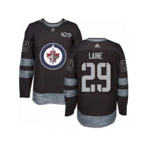 Men's Adidas Winnipeg Jets #29 Patrik Laine Authentic Black 1917-2017 100th Anniversary NHL Jersey