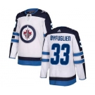 Men's Jets #33 Dustin Byfuglien White Road Stitched Hockey Jersey