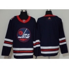 Men's Jets Blank Navy Blue Authentic 2019 Heritage Classic Stitched Hockey Jersey