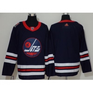 Men's Jets Blank Navy Blue Authentic 2019 Heritage Classic Stitched Hockey Jersey