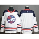 Men's Jets Blank White Heritage Stitched Hockey Jersey