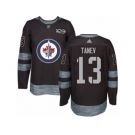 Men's Reebok Winnipeg Jets #13 Brandon Tanev Authentic Black 1917-2017 100th Anniversary NHL Jersey