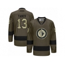 Men's Reebok Winnipeg Jets #13 Brandon Tanev Authentic Green Salute to Service NHL Jersey