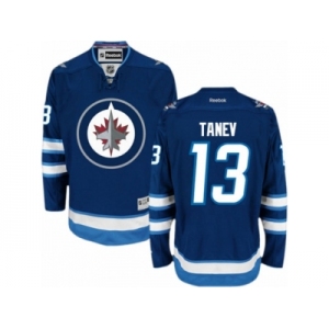 Men's Reebok Winnipeg Jets #13 Brandon Tanev Authentic Navy Blue Home NHL Jersey