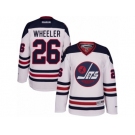 Men's Reebok Winnipeg Jets #26 Blake Wheeler Authentic White 2016 Heritage Classic NHL Jersey