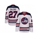 Men's Reebok Winnipeg Jets #27 Nikolaj Ehlers Authentic White 2016 Heritage Classic NHL Jersey