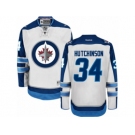 Men's Reebok Winnipeg Jets #34 Michael Hutchinson Authentic White Away NHL Jersey