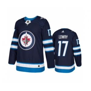 Men's Winnipeg Jets #17 Adam Lowry Navy Stitched Jersey