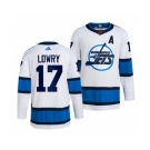 Men's Winnipeg Jets #17 Adam Lowry White 2022-23 Reverse Retro Stitched Jersey