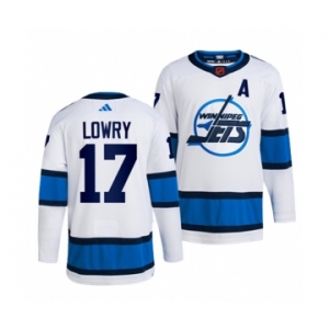 Men's Winnipeg Jets #17 Adam Lowry White 2022-23 Reverse Retro Stitched Jersey