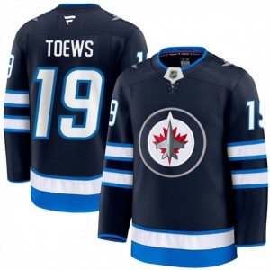 Men's Winnipeg Jets #19 Jonathan Toews Navy 2024-25 Home Stitched Hockey Jersey