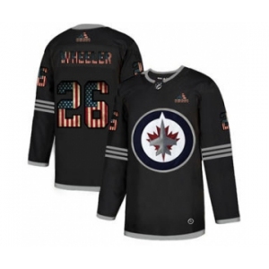 Men's Winnipeg Jets #26 Blake Wheeler Black USA Flag Limited Hockey Jersey