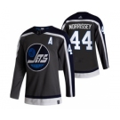 Men's Winnipeg Jets #44 Josh Morrissey Black 2020-21 Reverse Retro Alternate Hockey Jersey