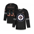 Men's Winnipeg Jets #55 Mark Scheifele Black USA Flag Limited Hockey Jersey