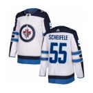 Men's Winnipeg Jets #55 Mark Scheifele White Road Stitched Hockey Jersey