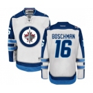 Reebok Winnipeg Jets #16 Laurie Boschman Authentic White Away NHL Jersey