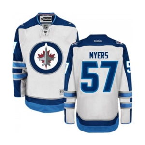 Reebok Winnipeg Jets #57 Tyler Myers Authentic White Away NHL Jersey