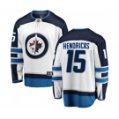 Winnipeg Jets #15 Matt Hendricks Fanatics Branded White Away Breakaway NHL Jersey