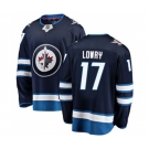 Winnipeg Jets #17 Adam Lowry Fanatics Branded Navy Blue Home Breakaway NHL Jersey