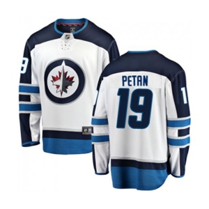 Winnipeg Jets #19 Nic Petan Fanatics Branded White Away Breakaway NHL Jersey