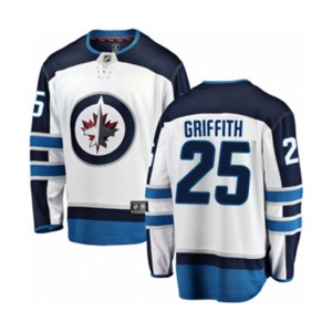 Winnipeg Jets #25 Seth Griffith Fanatics Branded White Away Breakaway NHL Jersey