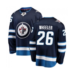 Winnipeg Jets #26 Blake Wheeler Fanatics Branded Navy Blue Home Breakaway NHL Jersey