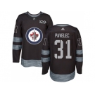 Winnipeg Jets #31 Ondrej Pavelec Black 1917-2017 100th Anniversary Stitched NHL Jersey