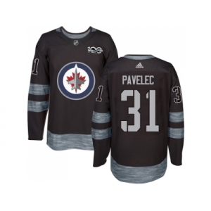 Winnipeg Jets #31 Ondrej Pavelec Black 1917-2017 100th Anniversary Stitched NHL Jersey