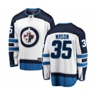 Winnipeg Jets #35 Steve Mason Fanatics Branded White Away Breakaway NHL Jersey