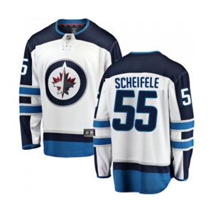 Winnipeg Jets #55 Mark Scheifele Fanatics Branded White Away Breakaway NHL Jersey