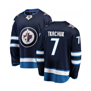 Winnipeg Jets #7 Keith Tkachuk Fanatics Branded Navy Blue Home Breakaway NHL Jersey