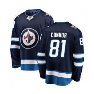 Winnipeg Jets #81 Kyle Connor Fanatics Branded Navy Blue Home Breakaway NHL Jersey