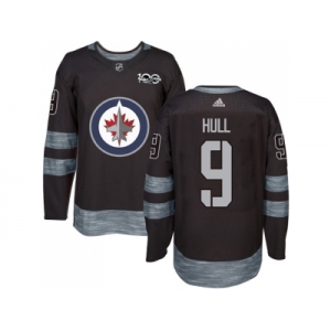 Winnipeg Jets #9 Bobby Hull Black 1917-2017 100th Anniversary Stitched NHL Jersey