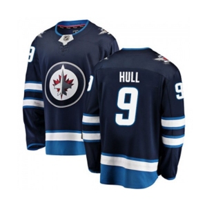 Winnipeg Jets #9 Bobby Hull Fanatics Branded Navy Blue Home Breakaway NHL Jersey