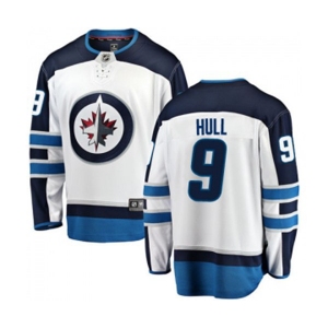 Winnipeg Jets #9 Bobby Hull Fanatics Branded White Away Breakaway NHL Jersey