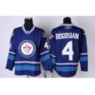 nhl Winnipeg Jets #4 Bogosian Blue New Jersey