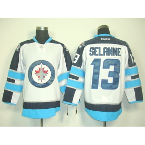 nhl jerseys winnipeg jets #13 selanne white 2011 new