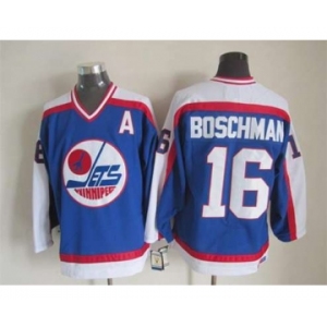 nhl jerseys winnipeg jets #16 boschman blue[m&n][boschman][patch A]
