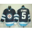 nhl jerseys winnipeg jets #5 stuart blue 2011 new