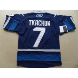 nhl jerseys winnipeg jets #7 tkachuk blue (C patch) 2012 new