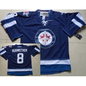 nhl jerseys winnipeg jets #8 burmiatrov blue 2011 new