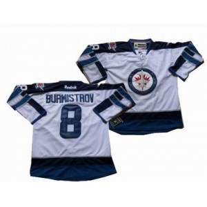 nhl jerseys winnipeg jets #8 burmiatrov white 2011 new