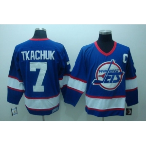 nhl jets #7 tkachuk blue ccm