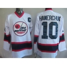 nhl new york jets #10 hawerchuk white(c)