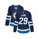 Women Adidas Winnipeg Jets #29 Patrik Laine Navy Blue Home Authentic Stitched NHL Jersey