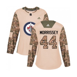 Women Adidas Winnipeg Jets #44 Josh Morrissey Authentic Camo Veterans Day Practice NHL Jersey