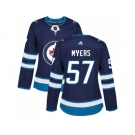 Women Adidas Winnipeg Jets #57 Tyler Myers Navy Blue Home Authentic Stitched NHL Jersey