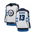 Women Winnipeg Jets #13 Teemu Selanne Fanatics Branded White Away Breakaway NHL Jersey