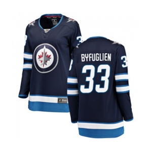 Women Winnipeg Jets #33 Dustin Byfuglien Fanatics Branded Navy Blue Home Breakaway NHL Jersey